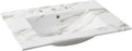 Rectangular Ceramic Single Sink Basin 30 in - Classic Marble Effect