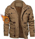 TACVASEN Men's Cotton Military Jacket for Casual Winter Wear
