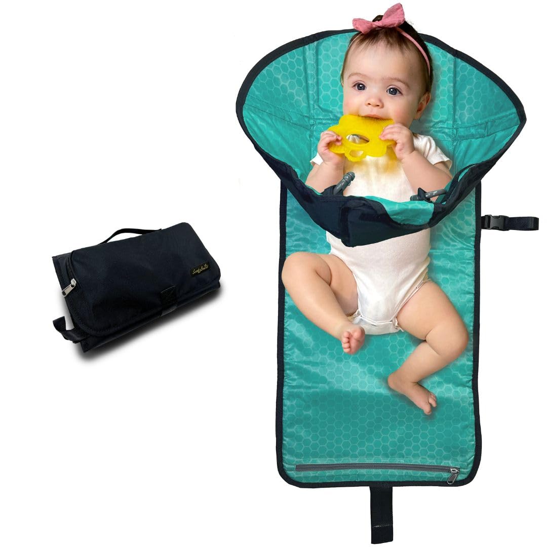 SnoofyBee Portable Playtime Changing Pad: 3-in-1 Diaper Clutch