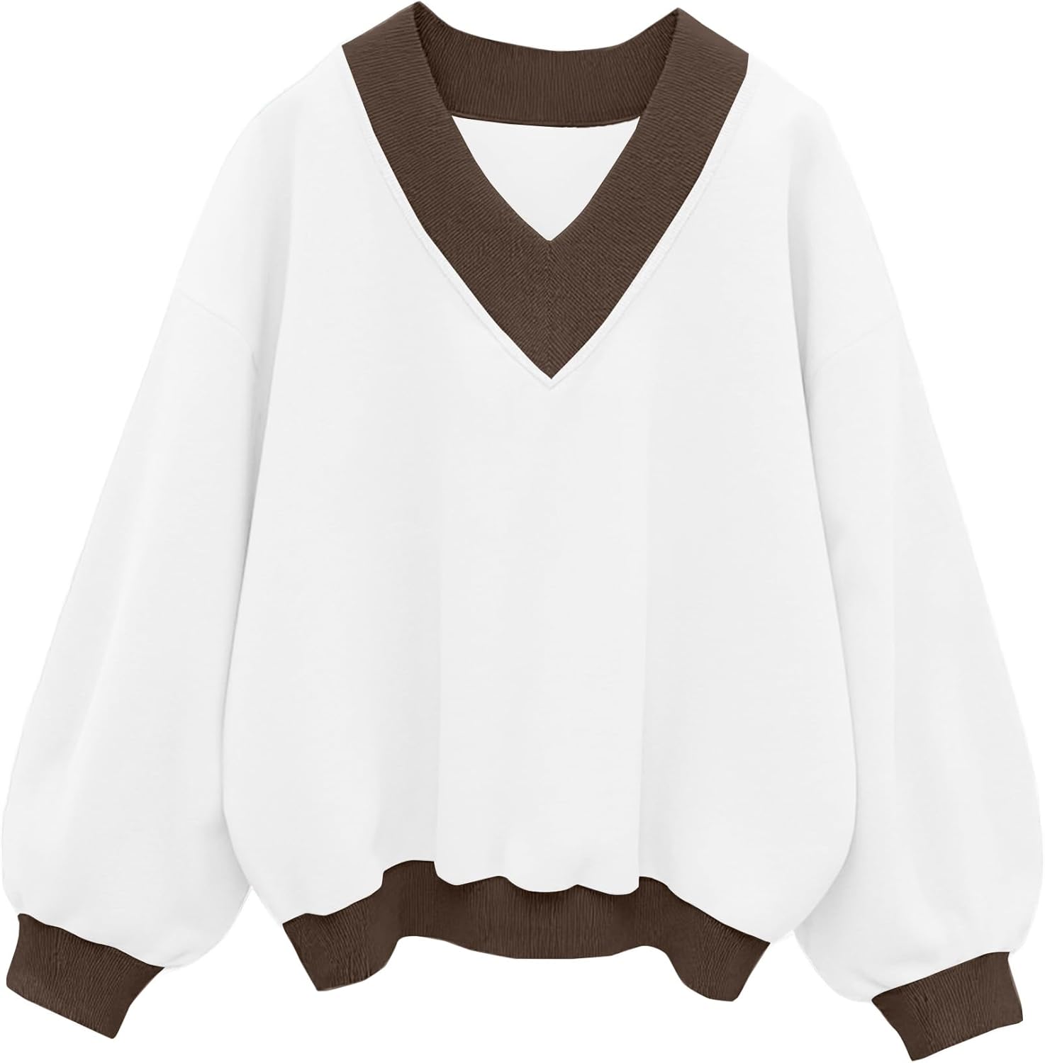 Hilinker Womens V Neck Oversized Sweatshirts for Casual Style