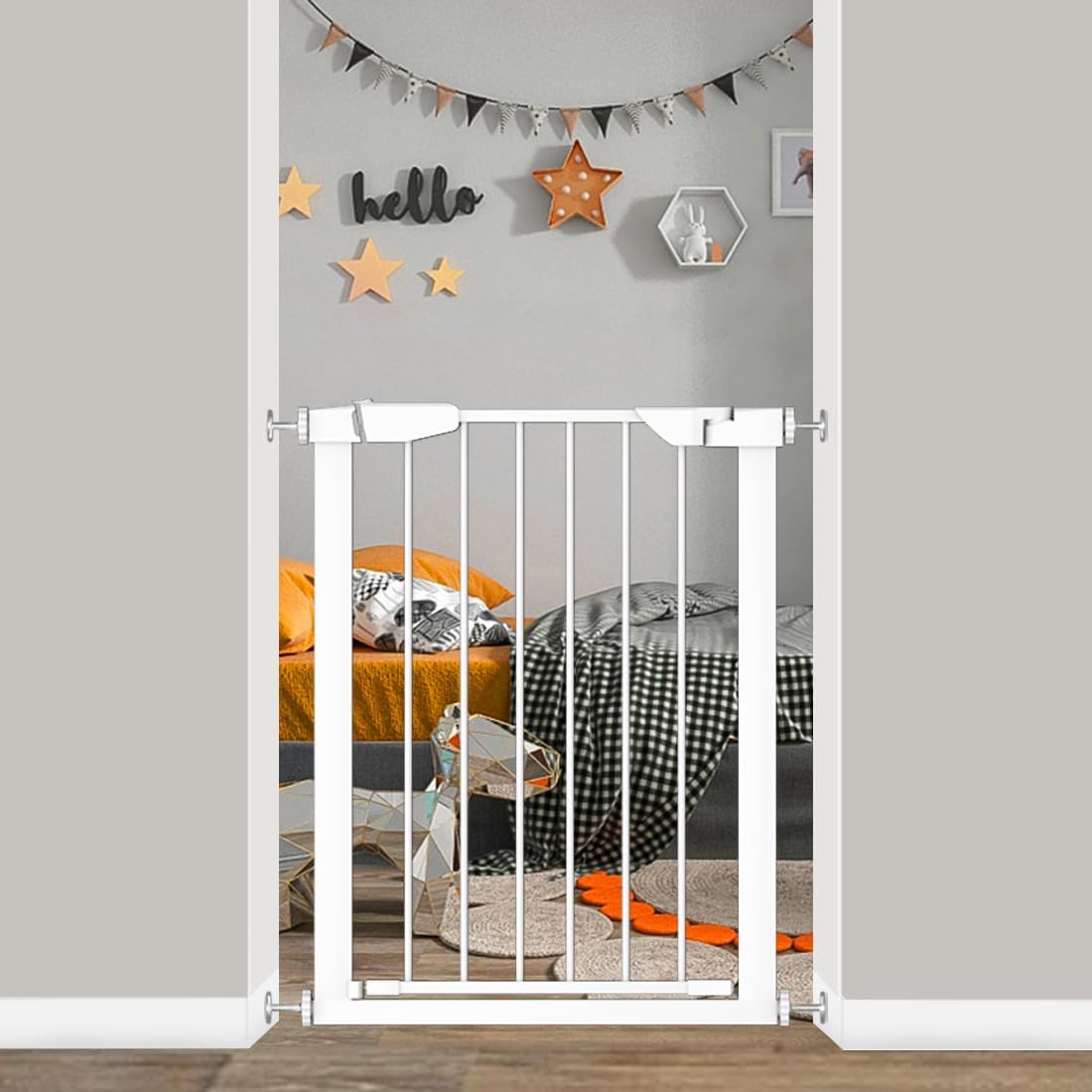 Fairy Baby Narrow Baby Gate for Stairs and Doorways Safety