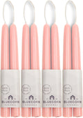 Bluecorn Beeswax Taper Candles, 8 in Pair - Clean, Long Burn
