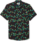 Tipsy Elves Men's Short Sleeve Holiday Button Down Shirt - Fun & Soft