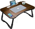 Laptop Bed Desk with USB Ports and Drawer - Foldable Lap Table