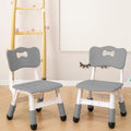 Adjustable Kid Chairs 2-Pack Dark Grey - 3-Level Height for Ages 2-6