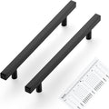 Matte Black Cabinet Pulls 25 Pack 6-1/4 in Hole Center - Durable