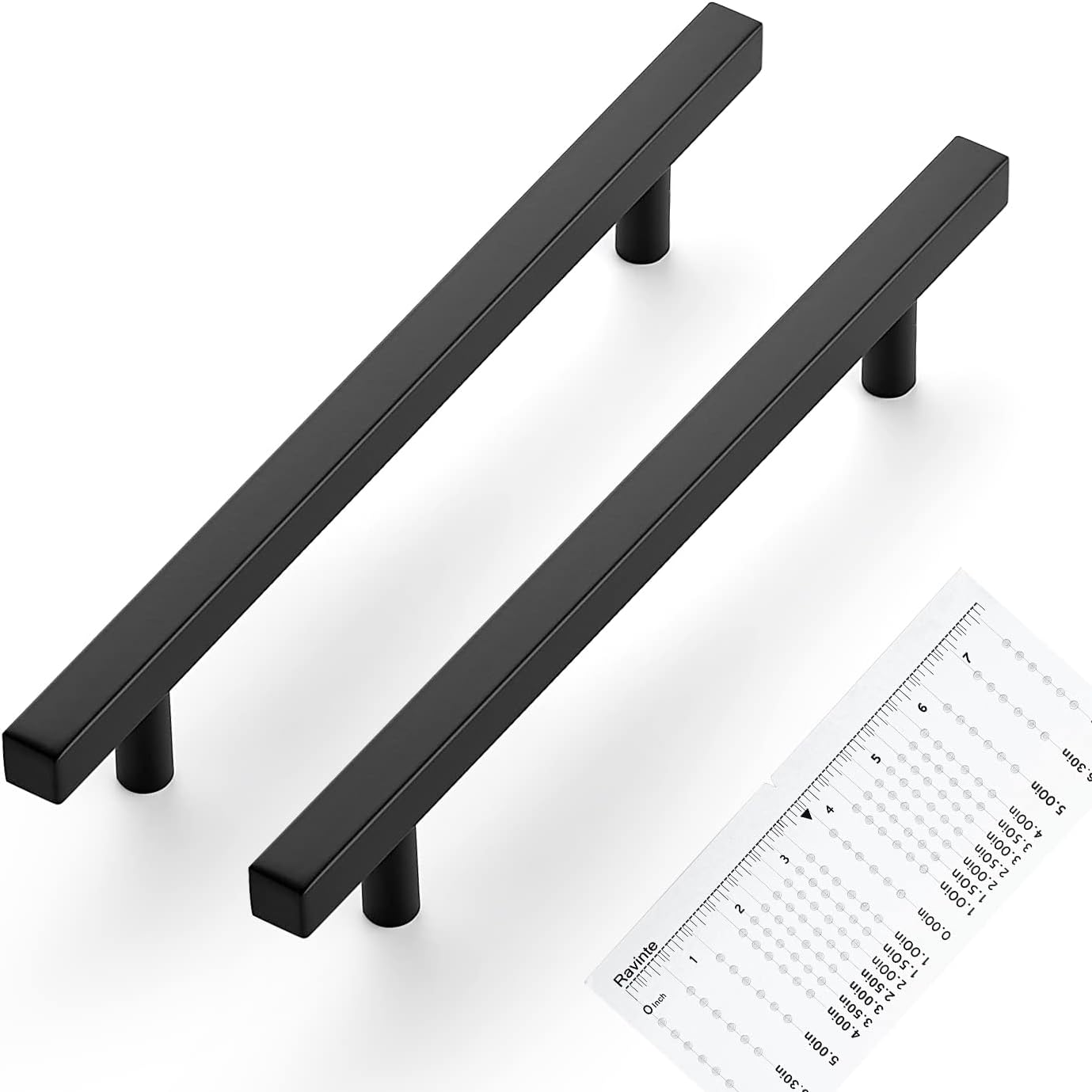 Ravinte 25 Pack Matte Black Cabinet Pulls for Modern Kitchens