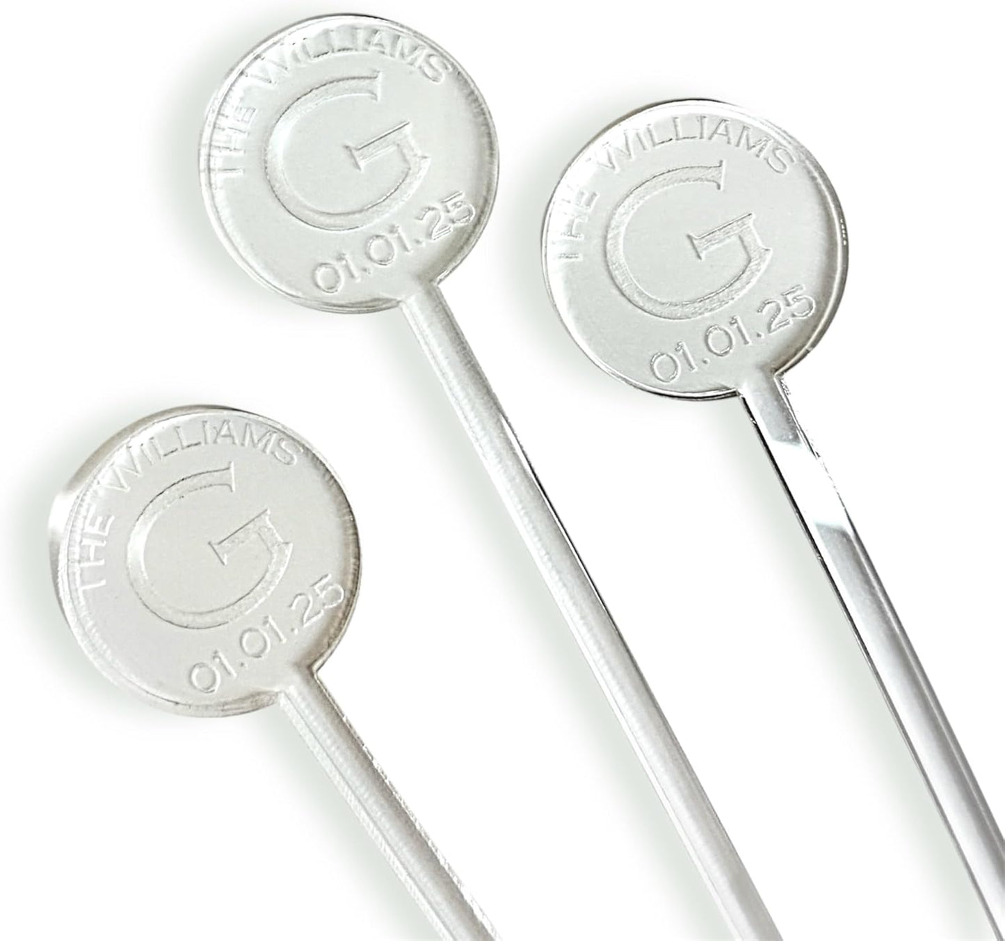 Custom Personalized Stirrer Set for Birthday and Wedding Drinks