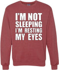 Wild Bobby I'm Not Sleeping Humor Crewneck Sweatshirt for Fun