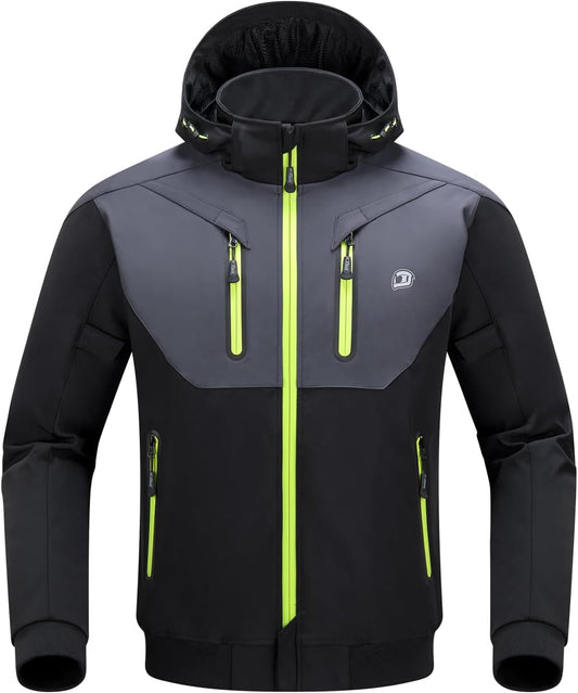 BORLENI Winter Motorcycle Jacket for Men with CE Armor XL