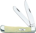 Case WR Pocket Knife Natural Smooth Bone Trapper - Compact 4 1/8 in
