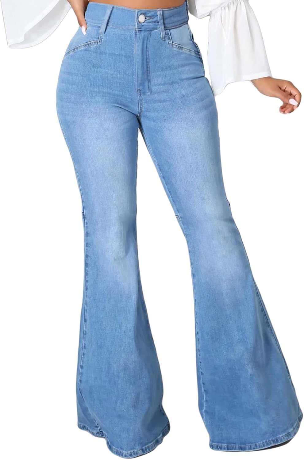 SeNight Women Bell Bottom Jeans for Casual and Stylish Looks