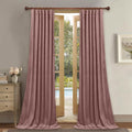 Wild Rose Velvet Curtains 96 in Blackout Privacy Drapes - 2 Panels