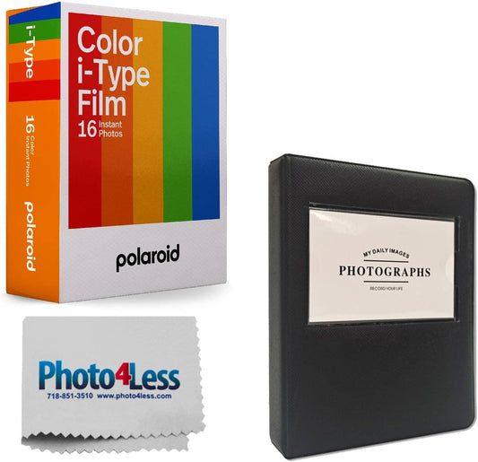 Vibrant Polaroid Color Instant Film Bundle + Black Album