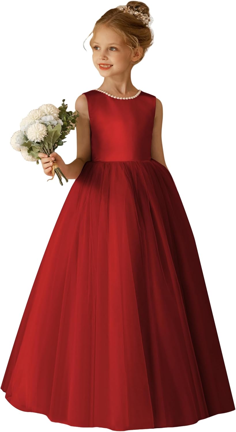 Elegant O-Neck Flower Girl Dress for Weddings and Events