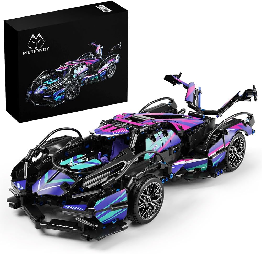 Mesiondy Sports Car Building Blocks Set for Creative Kids