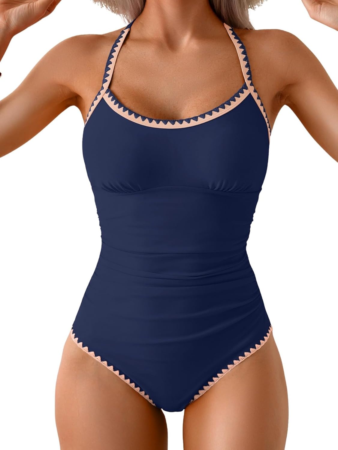 Eomenie Women's One Piece Swimsuit with Tummy Control Design