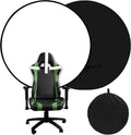 Portable Black White Screen Chair 57 in Backdrop - Foldable Dual Sides