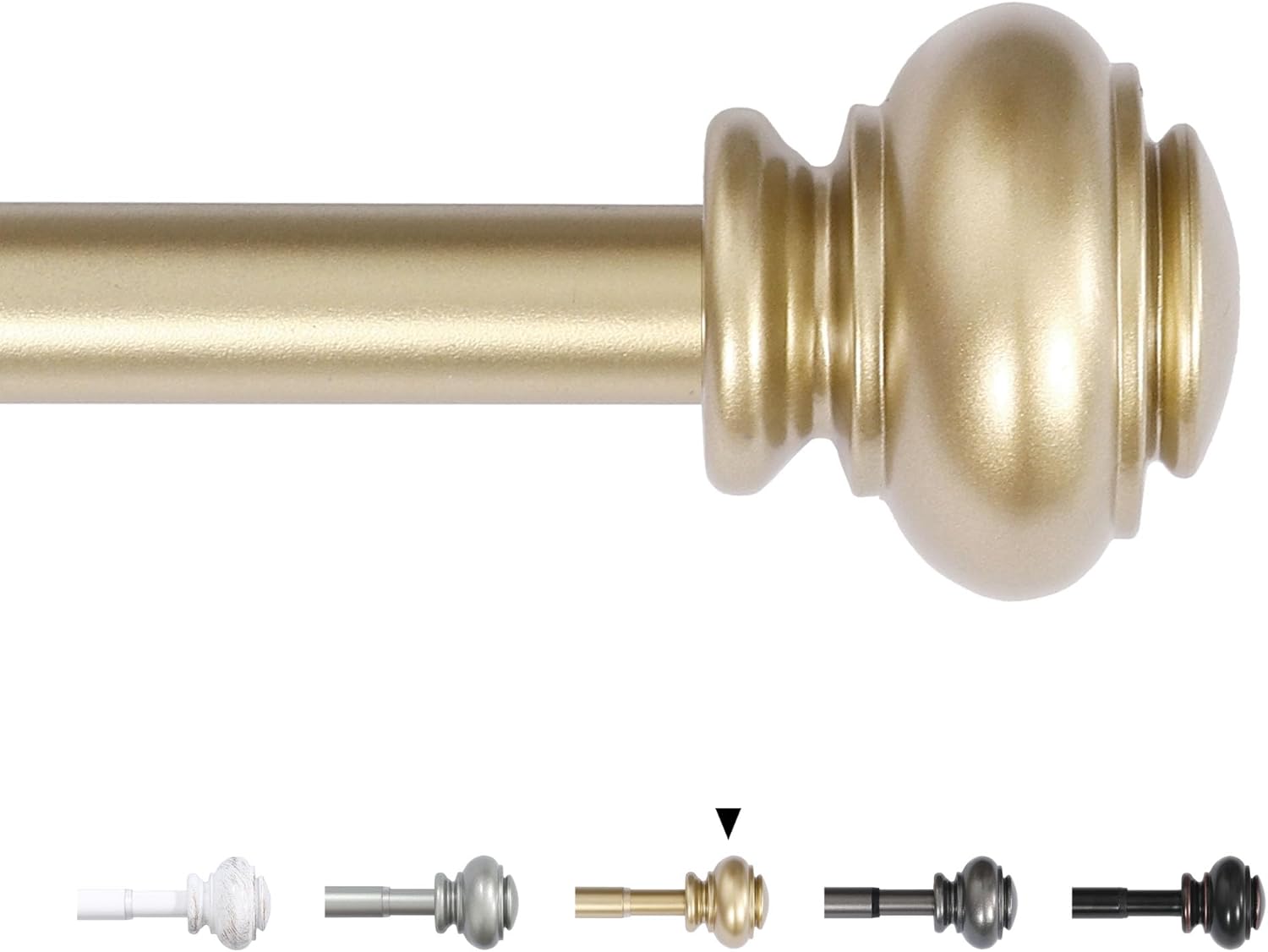 Adjustable Decorative Curtain Rods for Windows 16.2 to 121.8 in
