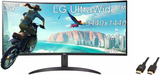 LG 34 UltraWide Curved Monitor - Immersive Gaming Experience