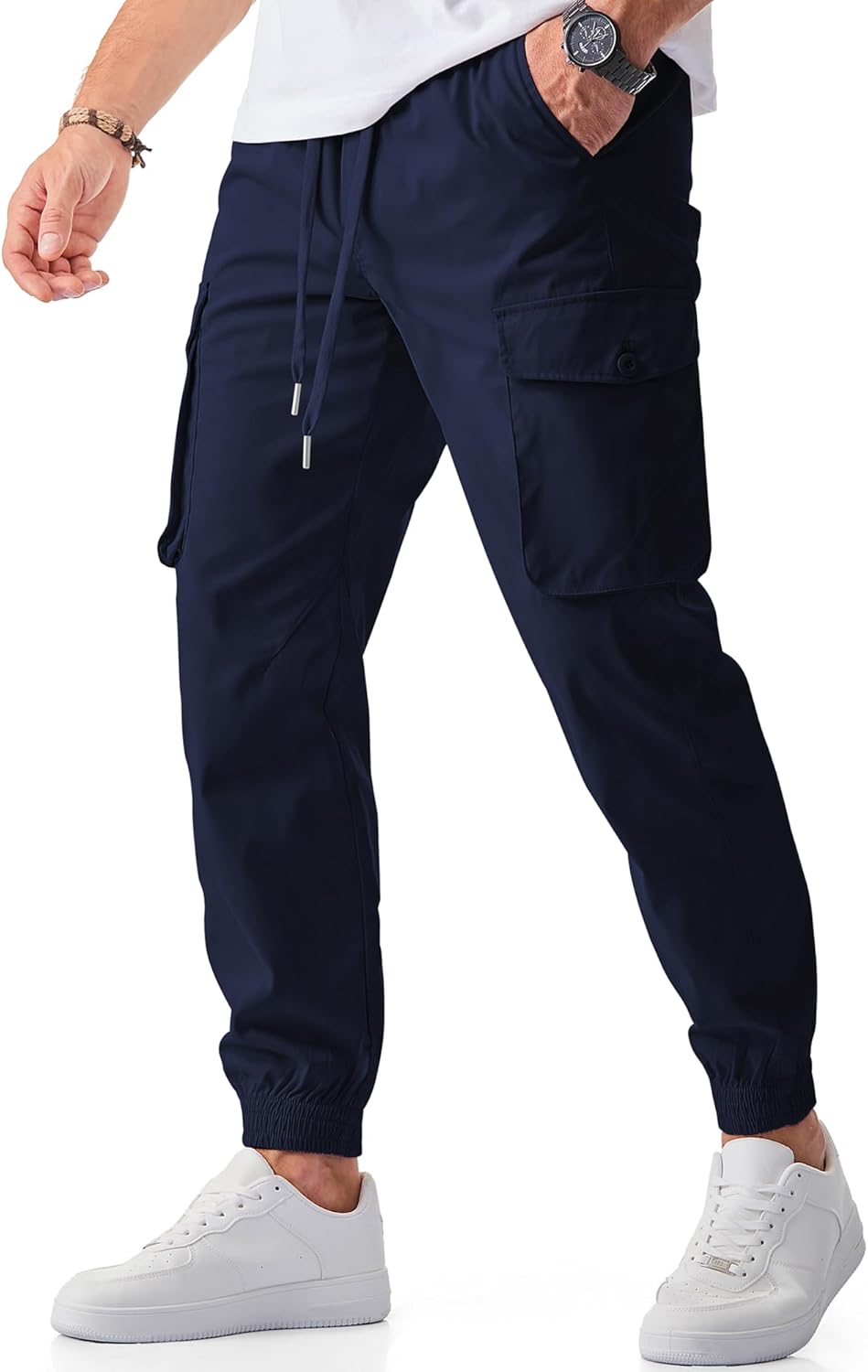 JMIERR Men's Casual Cargo Joggers Pants for Comfort and Style
