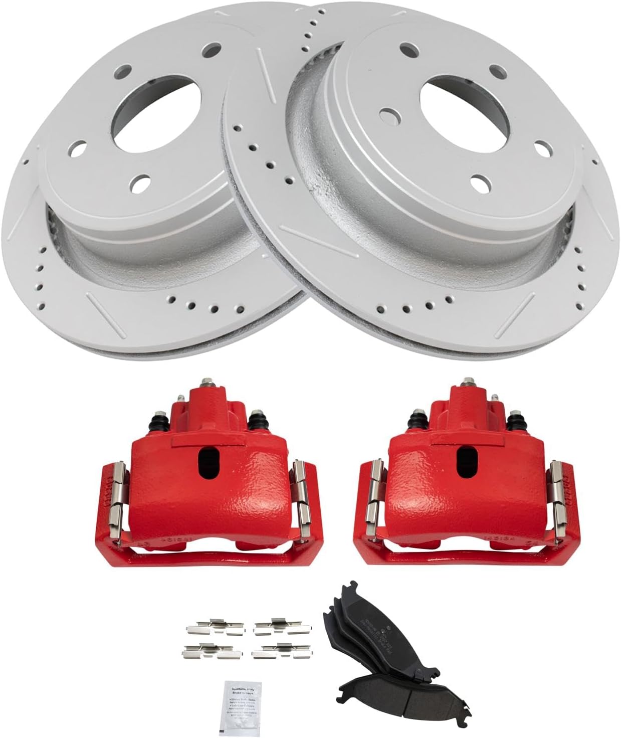 TRQ Rear Brake Pad & Rotor Kit for Chrysler and Dodge Models