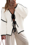 Crdigans for Women Tie Front Bow Sweaters - Trendy 2025 Knit