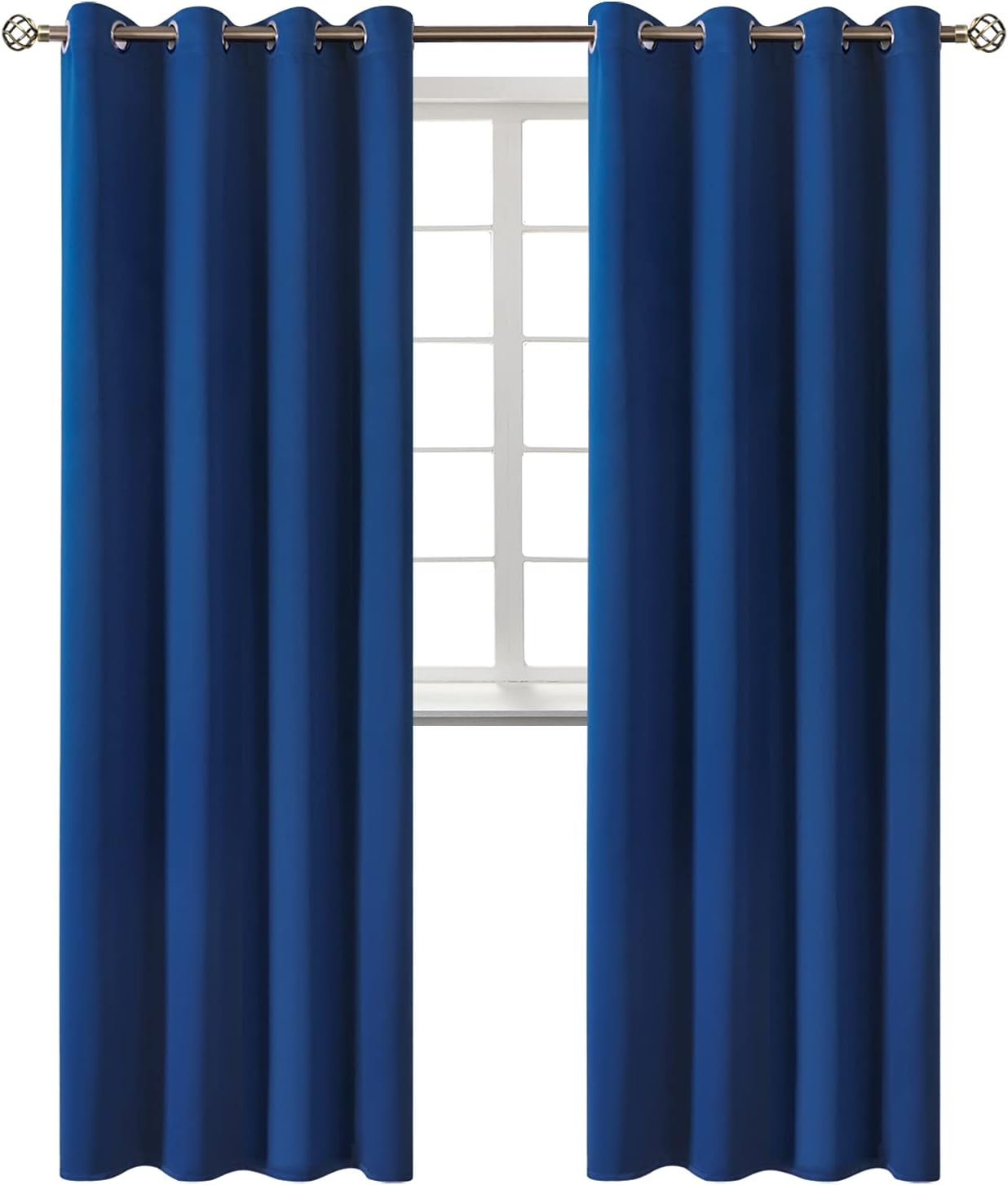 BGment Blackout Curtains for Bedroom - Royal Blue Grommet Panels