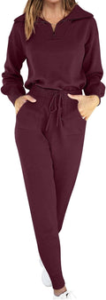 ANRABESS Women's Two Piece Sweater Jogger Set - Travel Ready