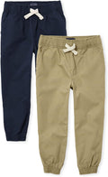 Stretch Pull On Jogger Pants 2-Pack for Boys - Stretch Canvas Comfort