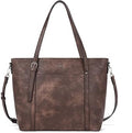 CLUCI Womens Leather Laptop Bag 15.6in Tote - Spacious, Professional