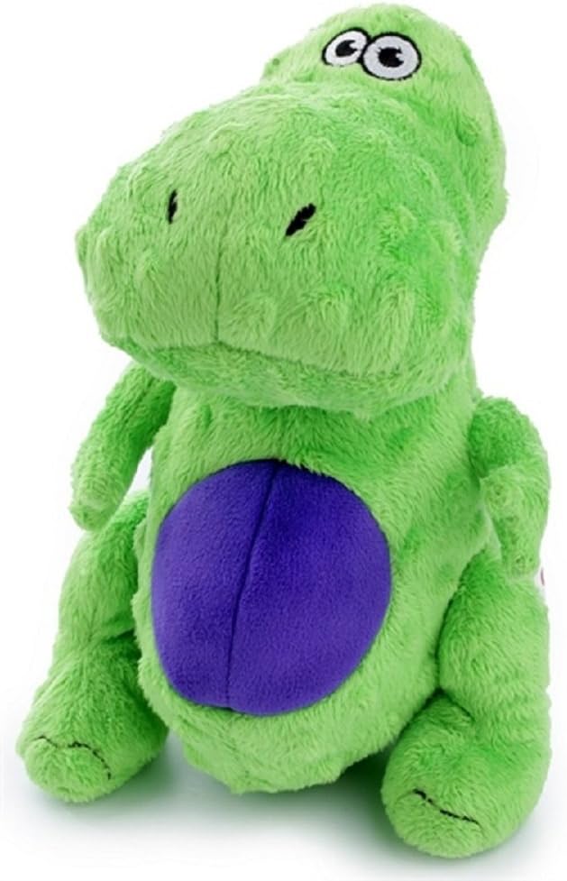 Large Green T-Rex Squeaky Dog Toy with Chew Guard