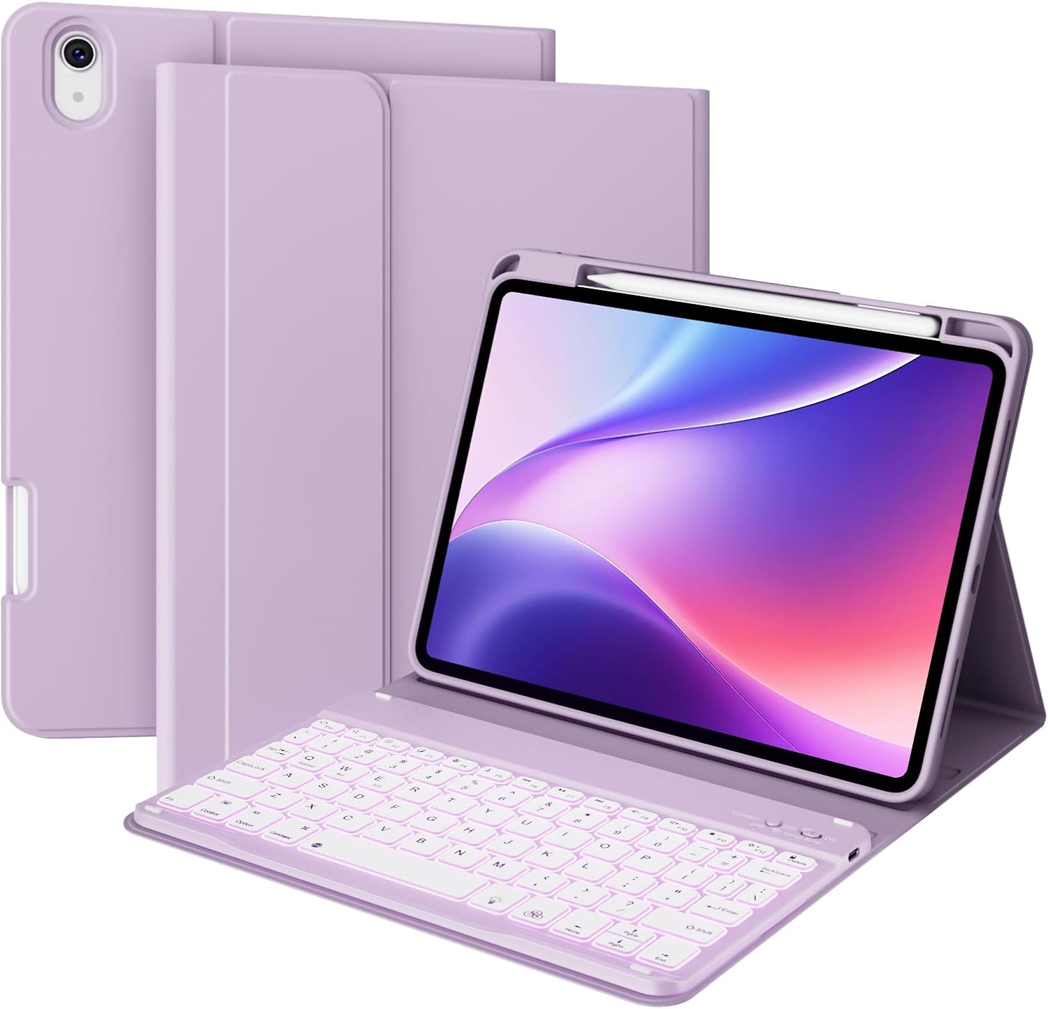 Kenke Keyboard Case for iPad Air 11 Inch with Backlit Colors