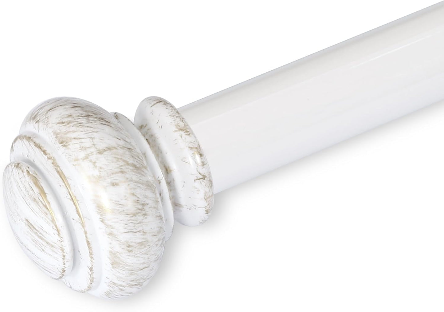 Adjustable White & Gold Curtain Rod - Elegant Home Upgrade!