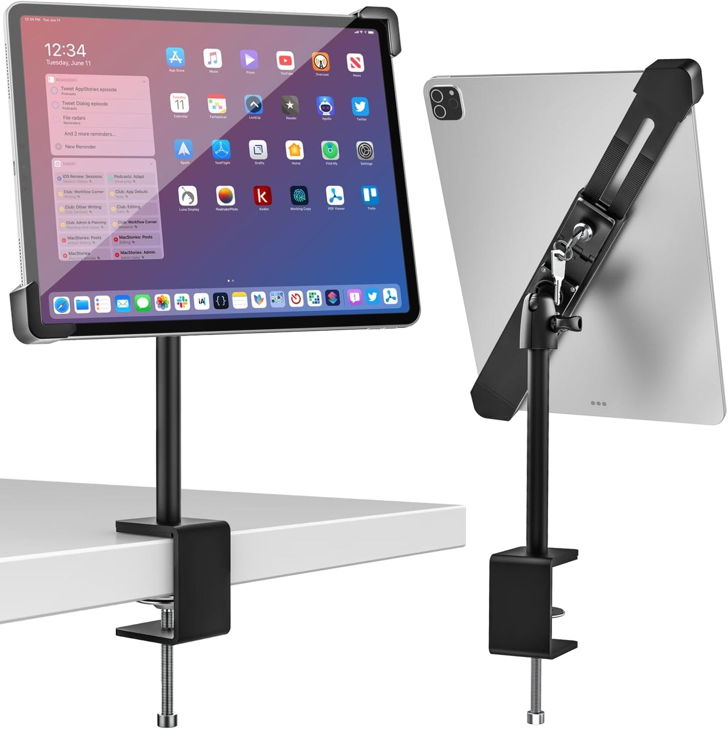 woleyi Anti Theft Desktop Tablet Kiosk Stand for 9-14 in Tablets