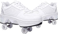 Double-Row Deform Wheel Automatic Walking Shoes Invisible (Style WZPT)