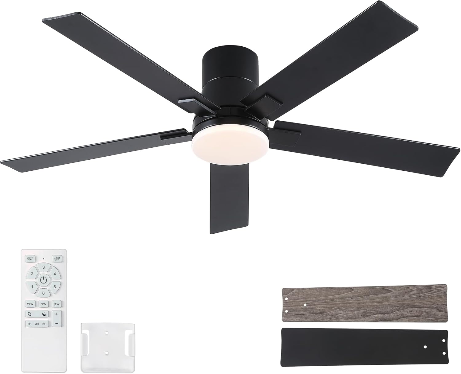 52 Inch Ceiling Fan with Lights and Remote for Modern Spaces