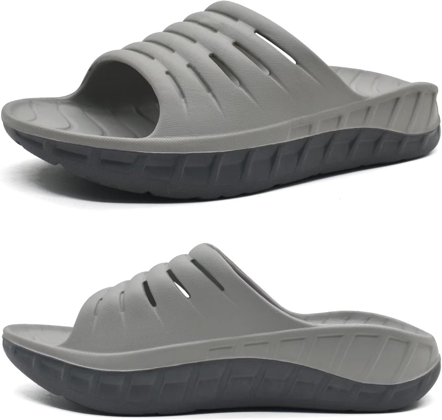 KuaiLu Mens Recovery Sandals with Arch Support for Comfort