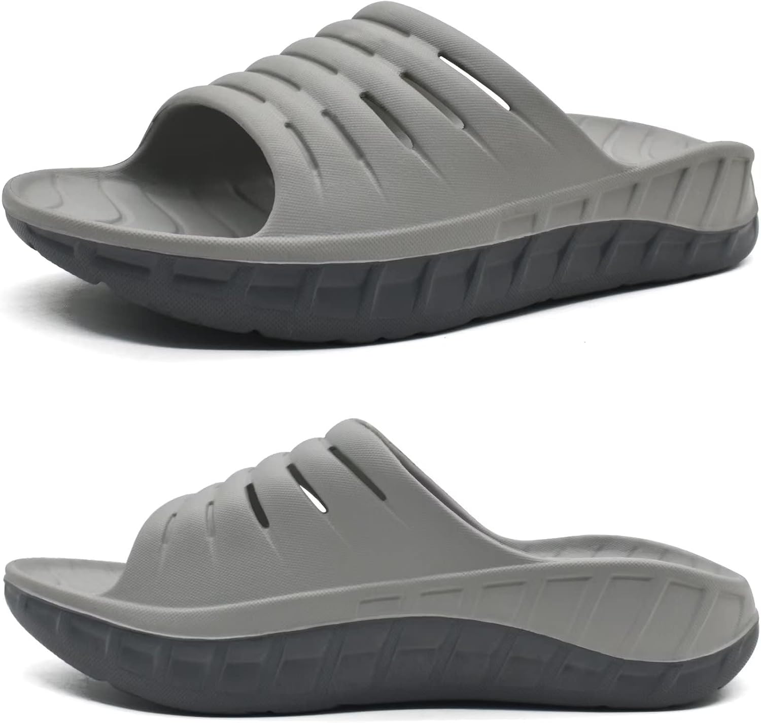 KuaiLu Mens Recovery Sandals with Arch Support for Comfort