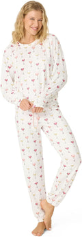 PJ Salvage Women's Cloud Jersey Jogger Pajama Set for Comfort