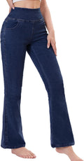 Pull on Flare Jeans for Women High Waisted Stretchy Flare Legging