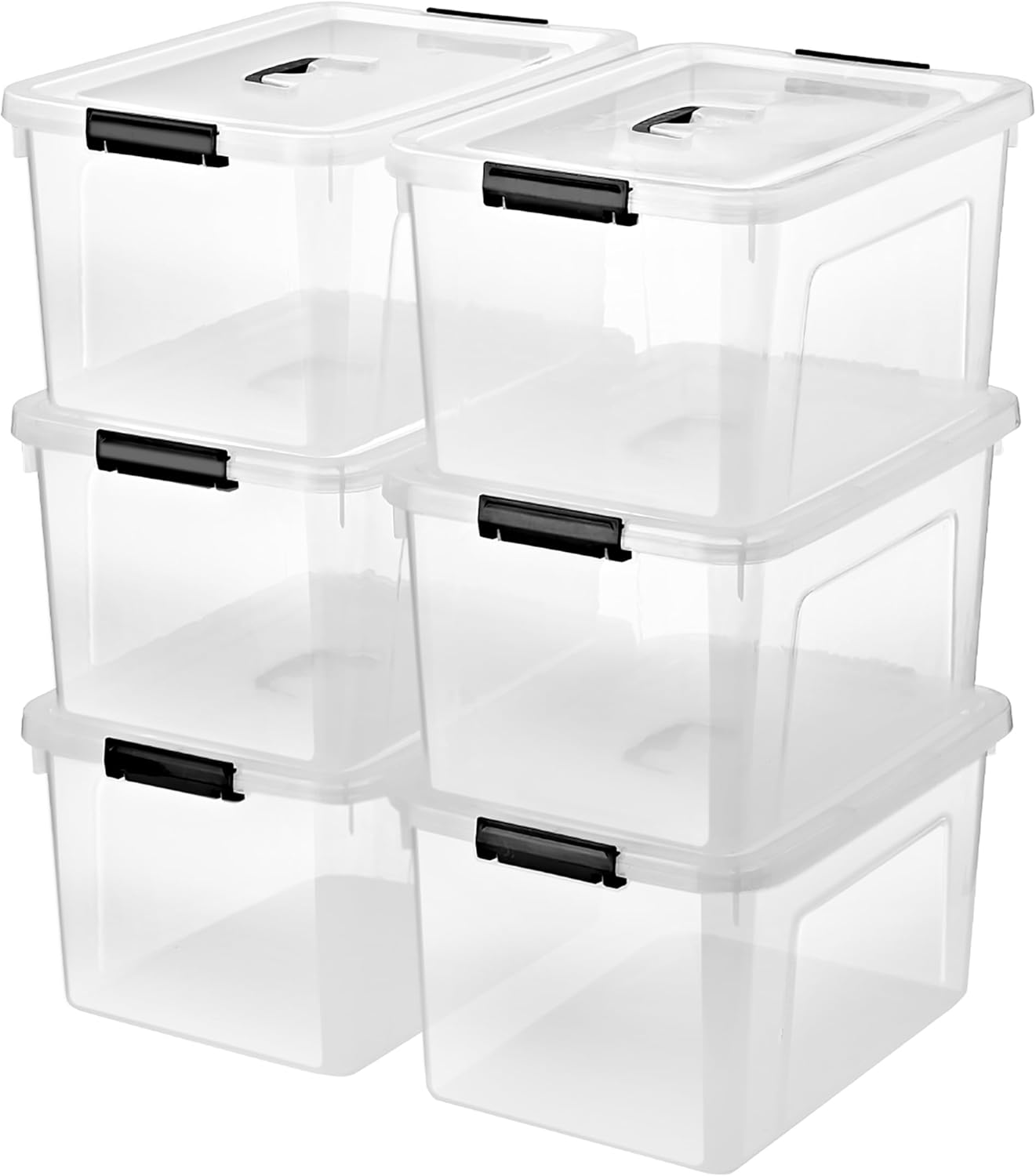 19 Quart Plastic Storage Bins with Lids for Organized Living