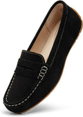Women's Comfortable Lightweight Suede Penny Loafers - Soft Memory Foam