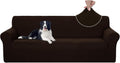 4 Seater Stretch Couch Cover Sofa Slipcover - Chocolate