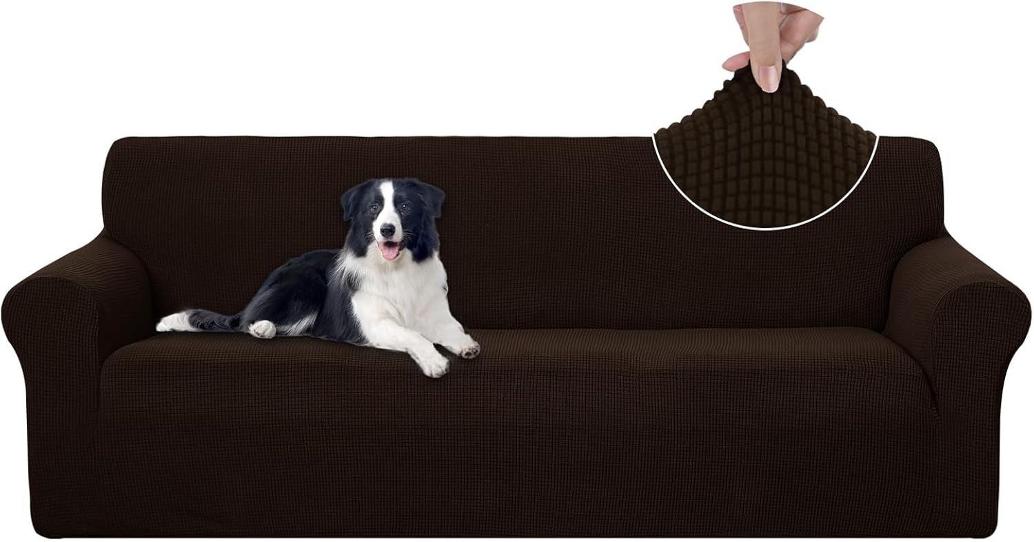 U-NICE HOME 4 Seater Stretch Couch Cover for Pet Friendly Sofa