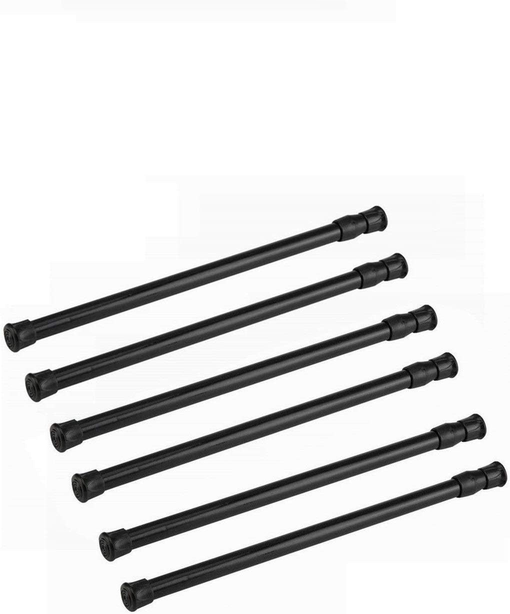 qinsou Tension Rods Set - Extendable & Versatile (Black)