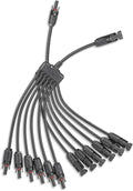 Solar Panel Connector 6 to 1 Y Branch Splitter - Parallel 12-Panel