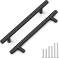 Probrico 30 Pack Hole Centers 6.25in Matte Black Cabinet Handles - T