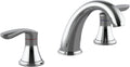 Widespread Chrome Bathroom Faucet with Stainless Steel Drain