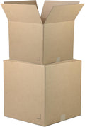 7x7x4 in Brown Kraft Corrugated Shipping Boxes 100-Pack - Durable